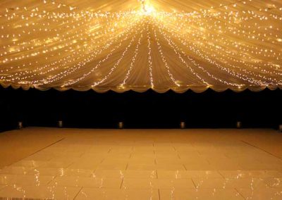 Ceiling canopy of fairy lights