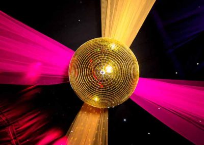 Gold mirror disco ball