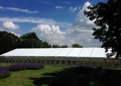 Image of corporate marquee for large functions set in garden